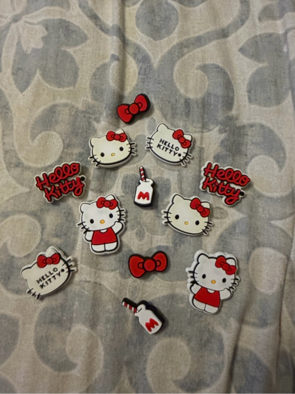 Jibbitz Hello Kitty Red & White Cartoon Shoe Charms